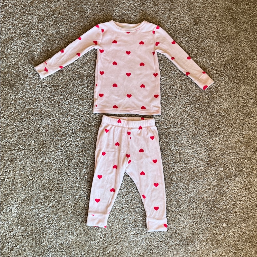 Cat & Jack Pink Heart Pajama Set
